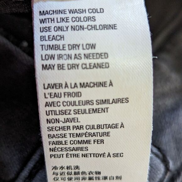 Free People High Rise Stretch Flare Jeans 28 Just Float On Raw Hem Washed Black - Picture 14 of 14